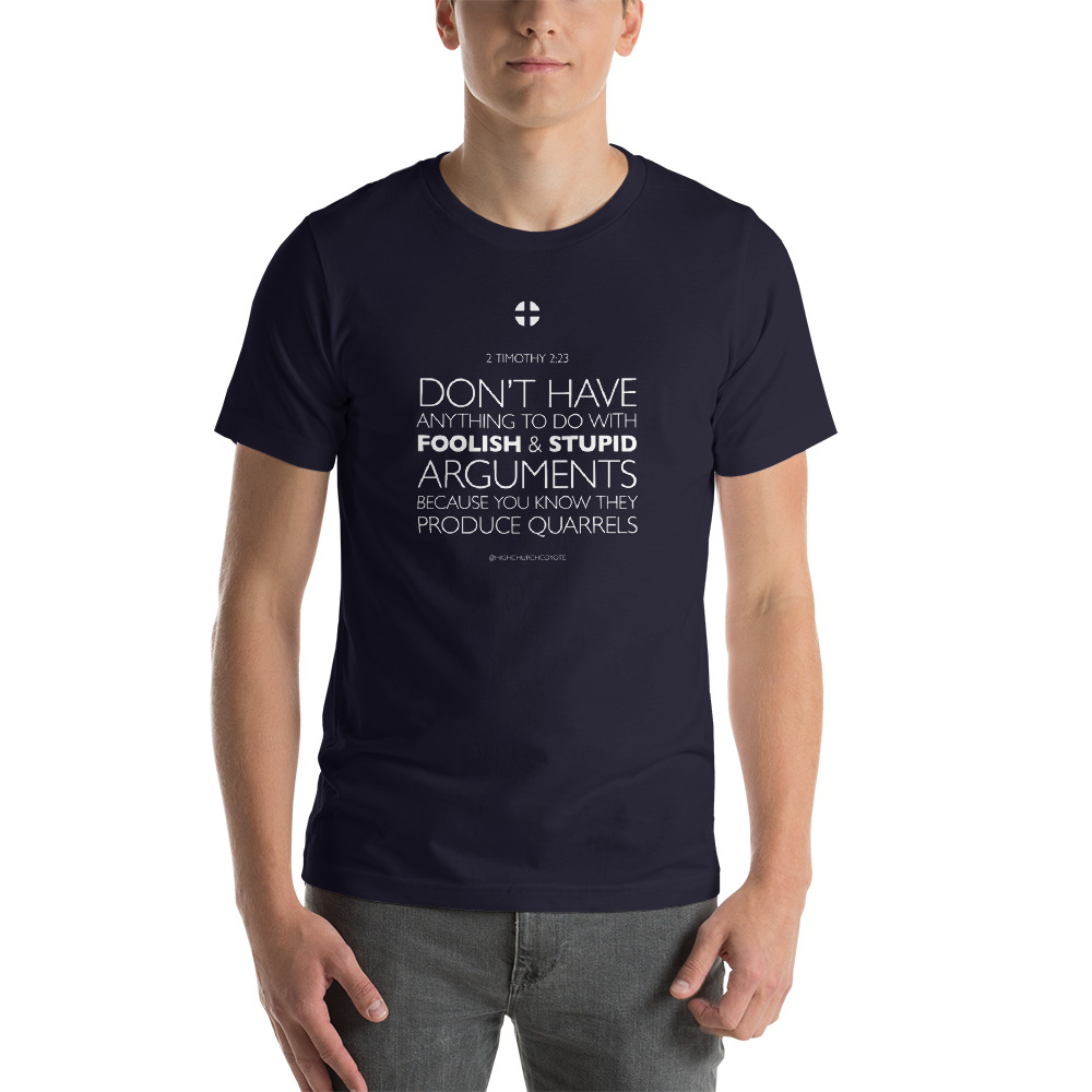 Foolish and Stupid Arguments Short Sleeve Dark Tshirt - Image 3