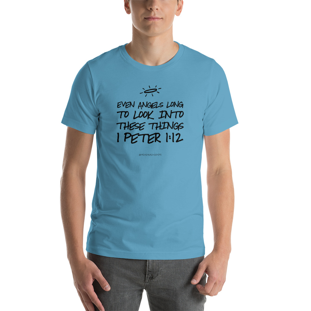 Even Angels Long to Look Into These Things Short Sleeve Tshirt - Image 3
